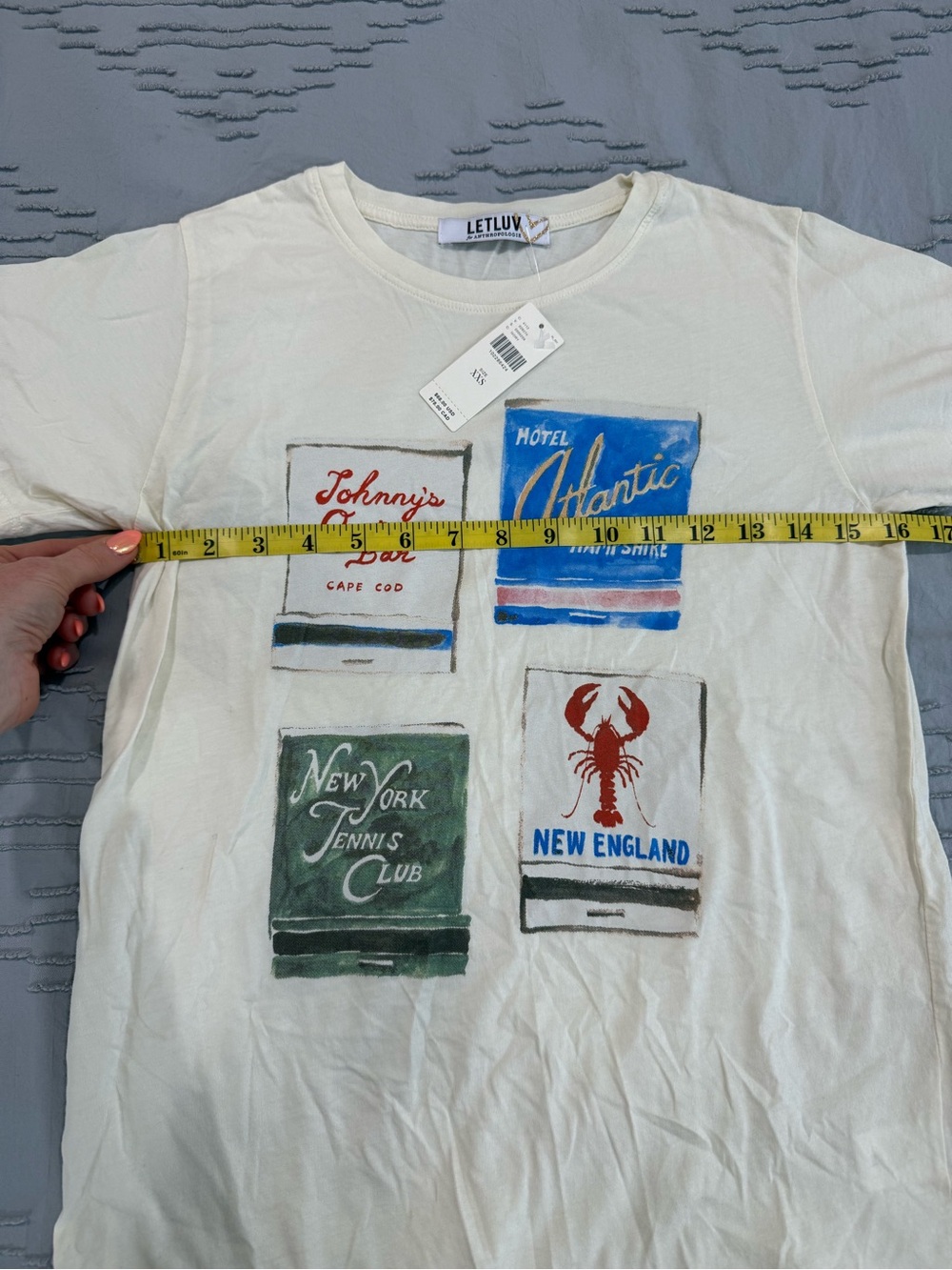 Anthropologie Letluv Matchbook Graphic Tee SOLD OUT!! NWT - Picture 7 of 8